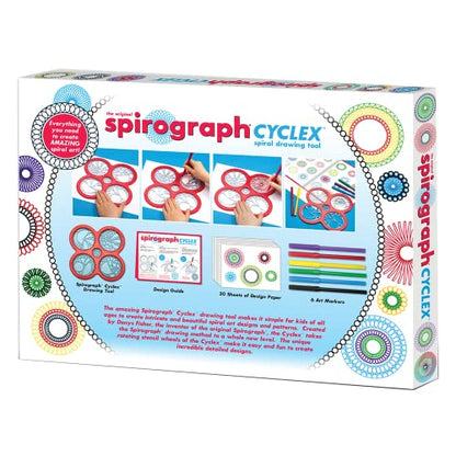 Spirograph – Cyclex Set – Art Kit – Rotating Stencil Wheel Creates Countless Designs – For Ages 8+ - style: Cyclex