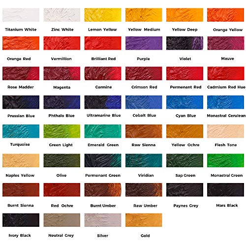 Mont Marte Oil Paint Premium, 3.4 US fl.oz (100ml) Tube, Phthalo Blue, Heavy Body Paint, Artist Quality, Good Coverage, Excellent Tinting Strength, Ideal for Painting Canvas - color: Phthalo Blue, size: 3.4 Fl Oz (Pack of 1)