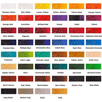 Mont Marte Oil Paint Premium, 3.4 US fl.oz (100ml) Tube, Phthalo Blue, Heavy Body Paint, Artist Quality, Good Coverage, Excellent Tinting Strength, Ideal for Painting Canvas - color: Phthalo Blue, size: 3.4 Fl Oz (Pack of 1)