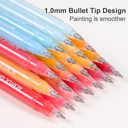 90 Colors Acrylic Gel Pens Set with 1.0mm Fine Point