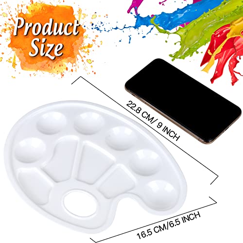 FANDAMEI Paint Palette, Paint Tray Palette, Oval Paint Trays, 2PCS | Painting Supplies for Kids & Adults, Plastic Paint Palette Tray, Paint Pallets for Students or School Art Painting or Project