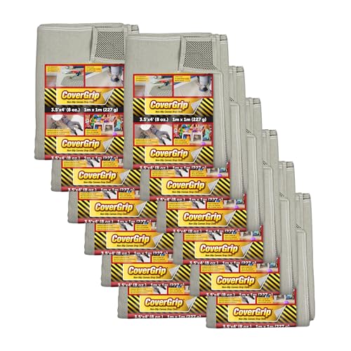 Quick Drop 8 Oz Canvas Safety Drop Cloth, 3.5' x 4', (Pack Of 12) - color: 12 Pack, size: 3.5X4