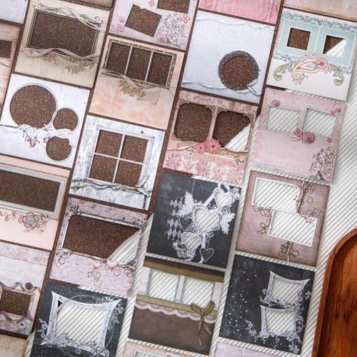 60 Sheets Romantic Floral Frame Stickers for Scrapbooking - color: Memories in an Instant