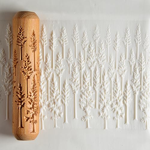MKM Pottery Tools Wood Big Hand Rollers for Clay (BHR-150 Evergreen Forest) - color: BHR-150 Evergreen Forest