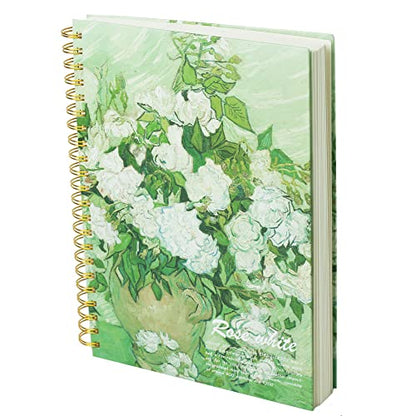 Van Gogh Mixed Media A4 Sketch Book, Spiral Bound Sketch Pad, 1 Pack 60Sheets (98lb/160gsm), Acid Free Art Sketchbook Sketching Drawing Painting Thick Paper for Kids Adults Beginners Artists - color: Roses A4