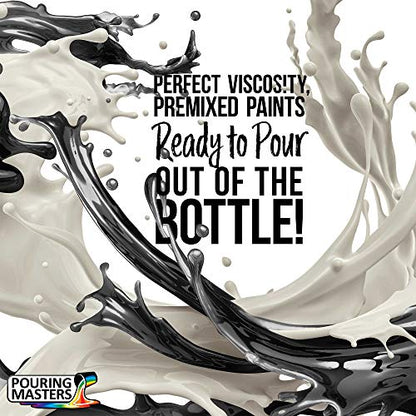 Pouring Masters Steel Gray Ready to Pour Acrylic Pouring Paint - Premium 8-Ounce Pre-Mixed Fluid Acrylic Paint - Fluid Art Supplies for Canvas, Wood, Paper, Tile & Rocks - color: Steel Gray