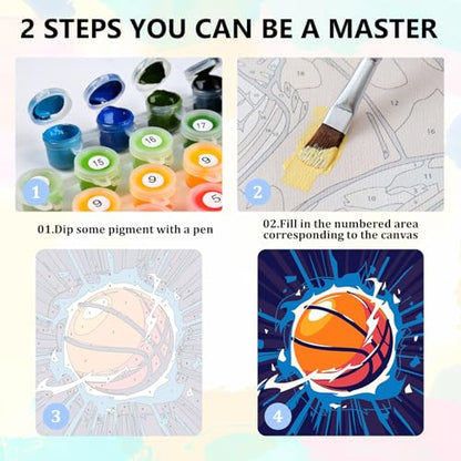 Paint by Numbers Kit for Adults Beginners & Kids Ages 8-12 with Frame - color: style-9