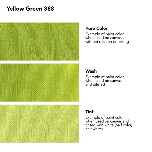 Daler Rowney Georgian Oil Paint Yellow Green 38ml Tube - Art Paints for Canvas Paper and More - Oil Painting Supplies for Artists and Students - Artist Oil Paint for Any Skill Set