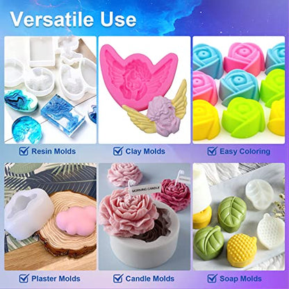 CHANGTIKEJI Silicone Mold Making Kit 84oz 10A Elastic Liquid Silica Gel,Translucent Fast Cure Platinum Silicone Rubber for Silicone Molds,3D Molds,Resin Molds - size: 84 OZ