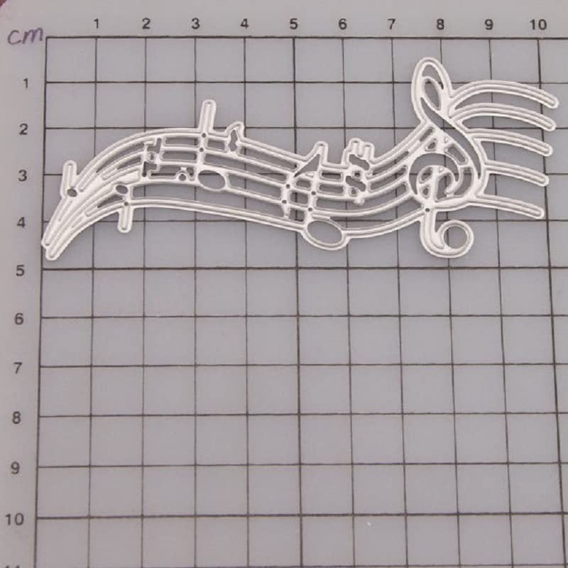 Cutting Dies Music Dies Handmade DIY Paper Art Cards Album Decoration Stencils Template Embossing for Card Scrapbooking Craft (Musical Notes) - style: Music Score
