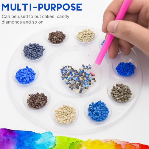 12Pcs Clear Paint Tray Palettes,Plastic Paint Pallets for Kids to Paints | Paint Trays for Students,Painting on School Project or Art Class - color: 12psclear