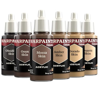 The Army Painter, Warpaints Fanatic Flexible Triad: Deep Skin Tones 6x18ml | Quality Acrylic Miniature Hobby Model Paint Set for Dnd & Warhammer 40K Figures - color: Flexible Triad: Deep Skin Tones