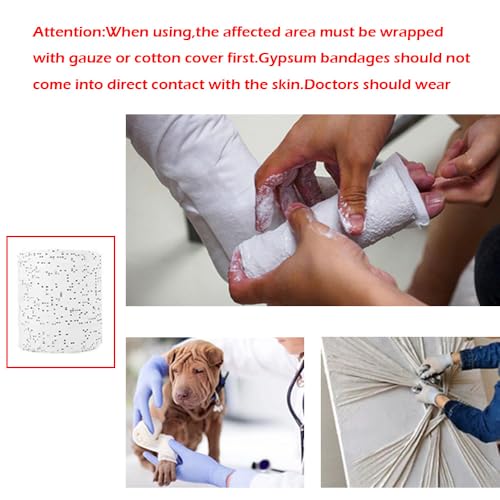 4 Pack Plaster Coth Rolls Plaster Cloth Gauze Bandages 3 Inch Plaster Strips for Mask Making Model Sculpture Diorama Sculpture Belly Cast Body Mold Face Casting Art Project Railroad Scenery