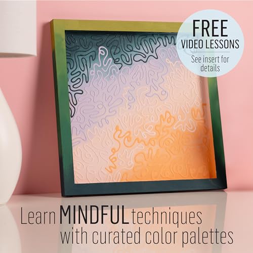 FolkArt Mindful Matte Acrylic Craft Paint Kit, Expressive Colors, 17 Piece Set with 8 Paints, 6 Fine Tip Tops, and 3 Premium Paintbrushes - color: Expressive