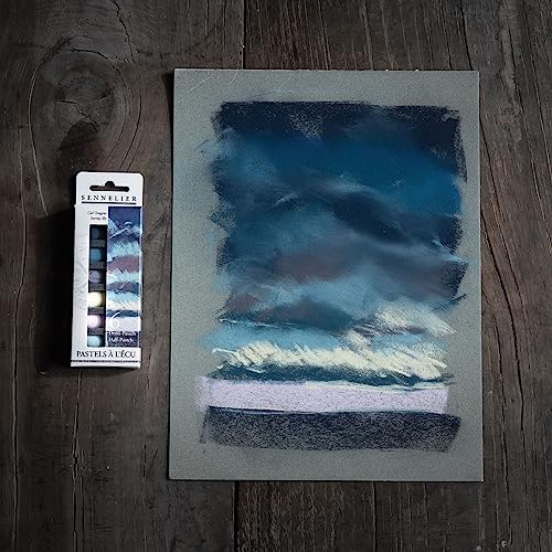 SENNELIER Extra-Soft French Pastel for Professional Artists, Half Pastel Stormy Sky inspired Set of 6 - color: Stormy Sky