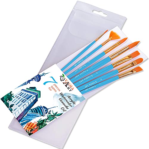 Paint Brush Set for Acrylic Painting Artist Paint Brushes Watercolor Brush Professional Oil Painting Brushes Gouache Paint Set for Body Small Craft Paint Brushes Blue Handle - color: Blue Handle