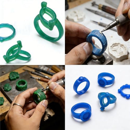 Wax Ring Tube 2PCS Carving Wax Ring Tube, Lost Wax Casting Supplies for Jewelry Making, Ring Making with Wax Carving Tool (T150)