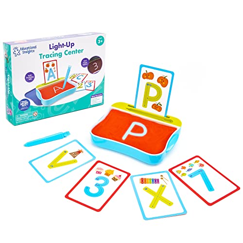 Educational Insights Light-Up Tracing Center - Letter Tracing for Kids Ages 3-5, Preschool Learning Activities, Handwriting Practice for Kids, Trace Letters and Numbers, Toddler Writing Tools