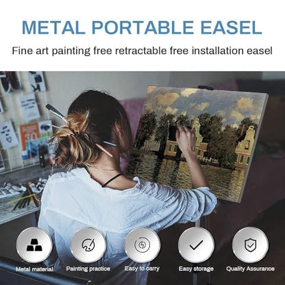 RRFTOK Easel Stand for Painting and Sign, Adjustable 17-66 Inch - style: 66S 1-Pack