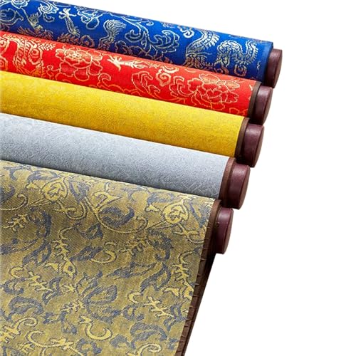 Magic Canvas - Water-Activated Reusable Chinese Calligraphy Cloth, 4 Chic Colors Washable Microfiber for Kids Beginners Adults Imperial Yellow Damask - color: Imperial Yellow Damask