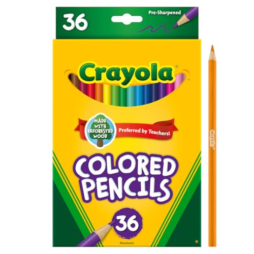 Crayola Colored Pencils (36ct), Teacher School Supplies for Kids & Adults, Preschool Classroom Must Haves, Coloring Gift, Ages 3+ - size: 36 Count (Pack of 1)
