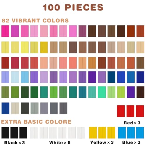 CiaraQ Polymer Clay Kit, Mini Modeling Clay Set | for Kids/Beginners/ Artist, 100 colors - color: 100 Colors