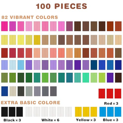 CiaraQ Polymer Clay Kit, Mini Modeling Clay Set - color: 100 Colors