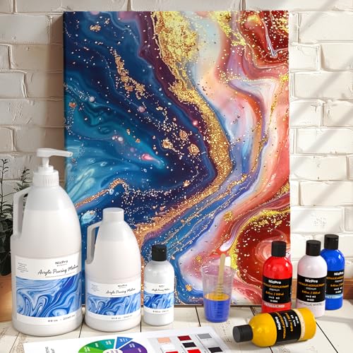 Nicpro Pouring Medium for Acrylic Paint 69oz/2040ml, Acrylic Paint Thinner | Acrylics Flow Medium Improve Flow Consistency - size: 69 Fl Oz (Pack of 1)