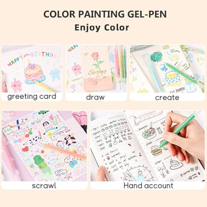Gel Pens with 0.6mm Fine Point, 9 Colors Acrylic Drawing Gel Pen - color: Blue Style