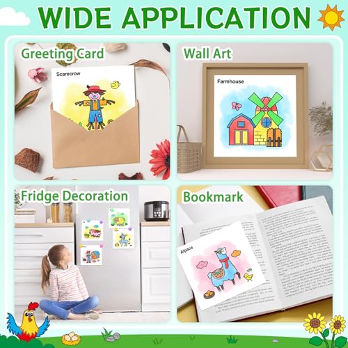 SOCOLER Paint with Water Coloring Books for Kids & Toddlers, Farm | Mess Free Watercolor Painting Set, Water Color Painting Book,Craft Art Kit, Boys & Girls Birthday Gift, Travel Activity Toy - style: Farm