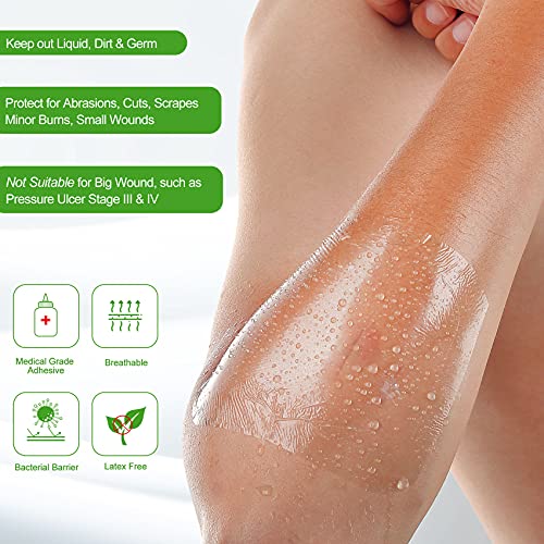 NeuHeils Transparent Film Dressing 8"x12", 10pks Tattoo Waterproof Bandage - size: 8''x12'' (Pack of 10)