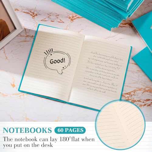 Mimorou 100 Pcs A5 Journals Notebooks Bulk,Cyan,Lined - color: Cyan, style: Lined