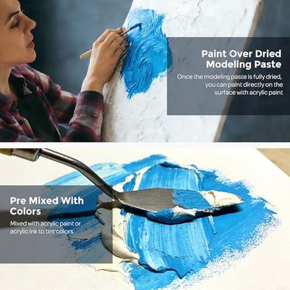 Smallbudi Modeling Paste 600 ml / 30 oz for Acrylic Painting - size: 600 ml
