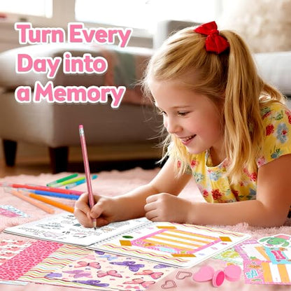 Axirata 2-Pack DIY Journal Kit for Girls, Journal Set for Tween & Teen Girl 6-8-14 Year Old, Scrapbook & Diary Supplies Toy Set, Art & Crafts Stationery Kit Birthday Christmas Ideal Gift for Girls