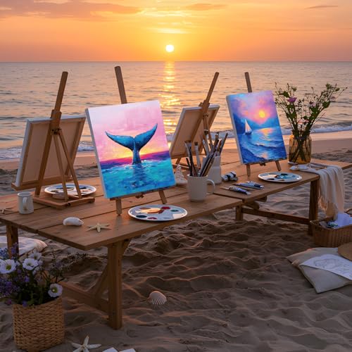 Sherr 12 Pcs Pre Drawn Canvas for Adults,Beautiful Scenery,8 x 10 Inch - size: 8 x 10 Inch, style: Beautiful Scenery