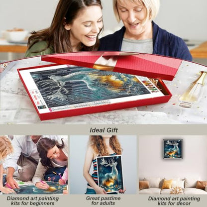 hill froeistung Animal Scenery Diamond Art Painting Kits for Adults - color: HF-A211