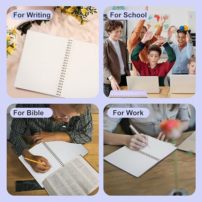 Yoment Graph Paper Notebook Spiral Notebook 8.5 x 11 Large Grid Notebooks | 100 GSM Thick Graph Paper, A4 Plastic Cover Graphing Notebook for Work School Engineering, A4 Purple - color: Purple, style: E - Graph - A4