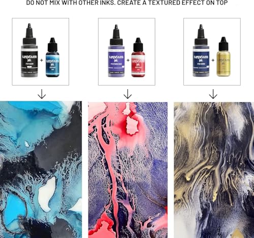KAMENSKAYA Delaminating Alcohol Ink Set 'Sunset', 8 x 1 fl oz - color: Sunset