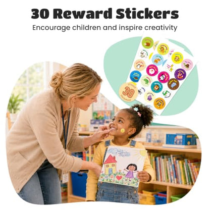 JUPITEARTH Tempera Paint Sticks for Kids, Quick Drying, 12 Pastel Colors - color: 12 Pastel Colors