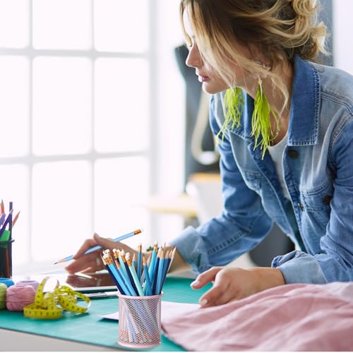 TecUnite 60 Pcs HB Pencils #2 Unsharpened Wood Cased Pencils with Eraser Hexagonal Pencil Cute Graphite No 2 Pen for Adults Gifts Exam School Office Sketching Learning(Blue Green Series, Gold) - color: Blue Green Series, Gold