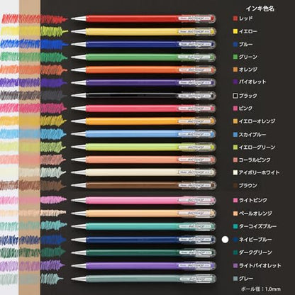 Pentel Ballpoint Pen Color Matte Hop Navy Blue 10 Pens K110-VCA - color: blue (navy blue)