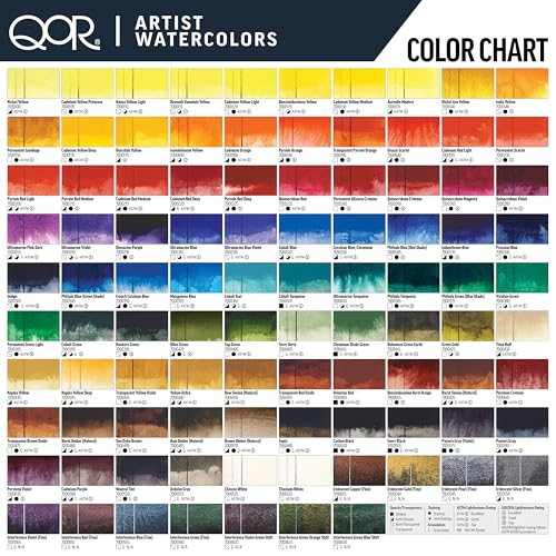 GOLDEN QoR Artist Watercolors, Cadmium Red Light, 11 ml Tube, Professional Watercolor Paint, Semi-Opaque - color: Cadmium Red Light