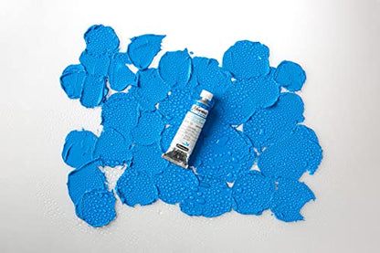 Schmincke - NORMA® Blue, 21424009, finest water-based artists' oil colors, highly pigmented, lightfast, vegan, Azure blue, 35 ml - color: 424 azure blue