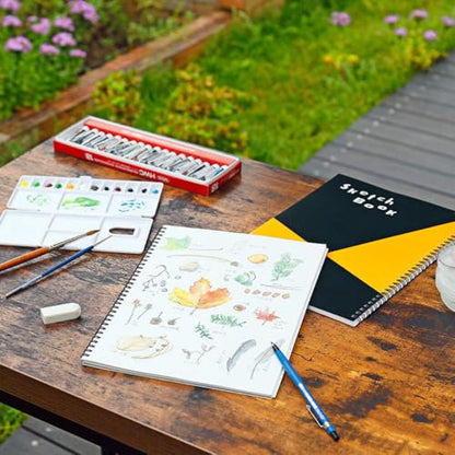 Maruman Zuan Sketch Pad, Horizontal B5, 7.17" x 10.12", 50 Pages | Sketchbook With Premium Acid-Free Drawing Paper, Glued Binding, Drawing Pad Made in Japan, Art Book For Sketching - size: B5, style: SKETCHPAD