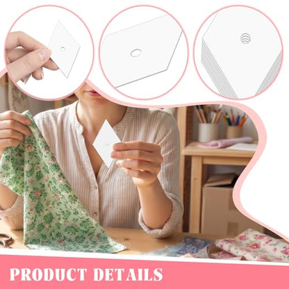 500 PCS 1.5" Diamond 60 Degrees Piecing Paper Templates, Quilting Templates Accessories for DIY Patchwork Crafts and Sewing Supplies - size: 1.5 Inch-500pcs Diamond