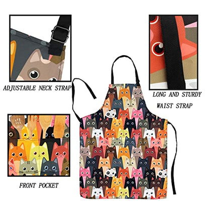 Adjustable Waterproof Apron Bib Apron with 2 Pockets Cooking Kitchen Aprons for Women Men Chef - color: Kitchen Apron