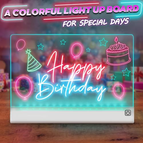 Upgraded 16 Inches LED Drawing Board – Rechargeable, 8 Colors, 11 Light Modes, Adjustable Brightness – Acrylic Light Board for Tracing with Stand, Markers and Full Kit – Birthday Gift Set (White) - style: Style White