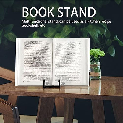Hoewina 5 Pack 6 Inch Plate Stands for Display, Plate Holder Display Stand | Metal Frame holder stand for Book, Picture, Decorative Plate, Small Easel,Photo and Platter, Tabletop Art (Black)