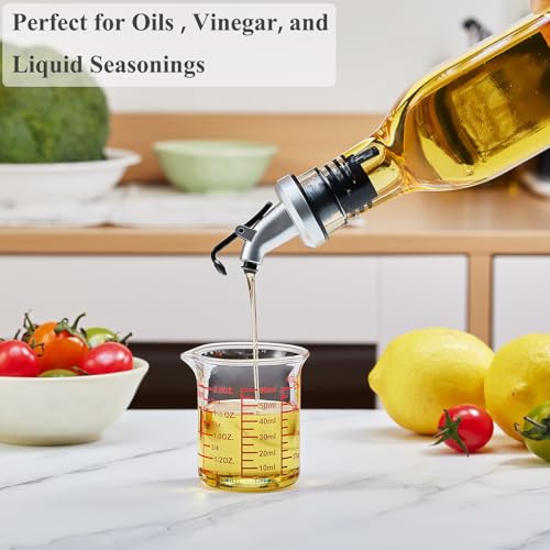 Ackers BORO3.3 2 oz Glass Measuring Cups with V-Shaped Spout, 2 Pack - size: 60 ML (2 Oz)-Pack of 2
