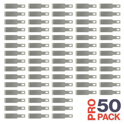 Excel Blades #17 50-Pack Chisel Craft Knife Blades, Carbon Steel, USA Made - size: Pack of 50